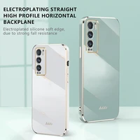 straight side plating phone case precise hole position cover soft tpu anti fall protection shell for realme gt master edition 5g