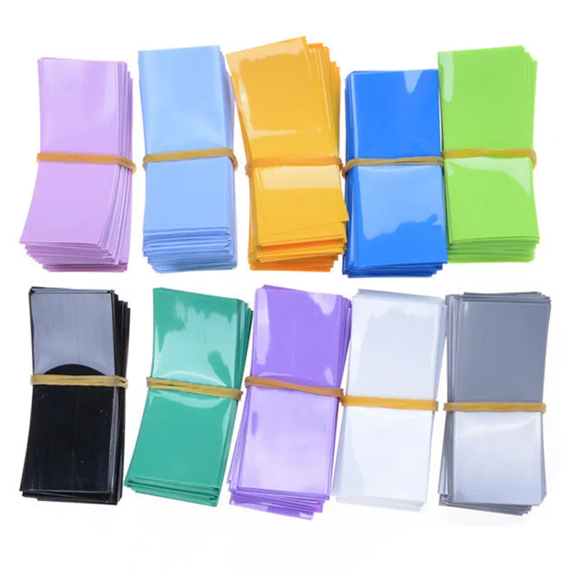 100 шт./лот оболочка для батареек ПВХ термоусадочная трубка Precut Размер 72*18 5 мм