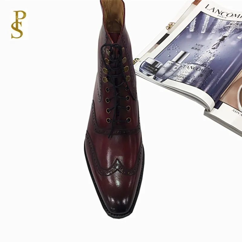 Мужская обувь из воловьей кожи импортируется Франции на итальянской подошве