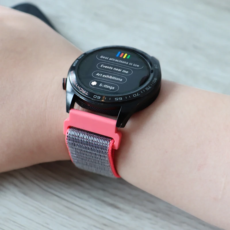 20/22 мм ремешок для Galaxy Watch 3 45 мм/46 мм/42 мм/active 2 Samsung Gear S3 Frontier нейлоновый браслет Huawei