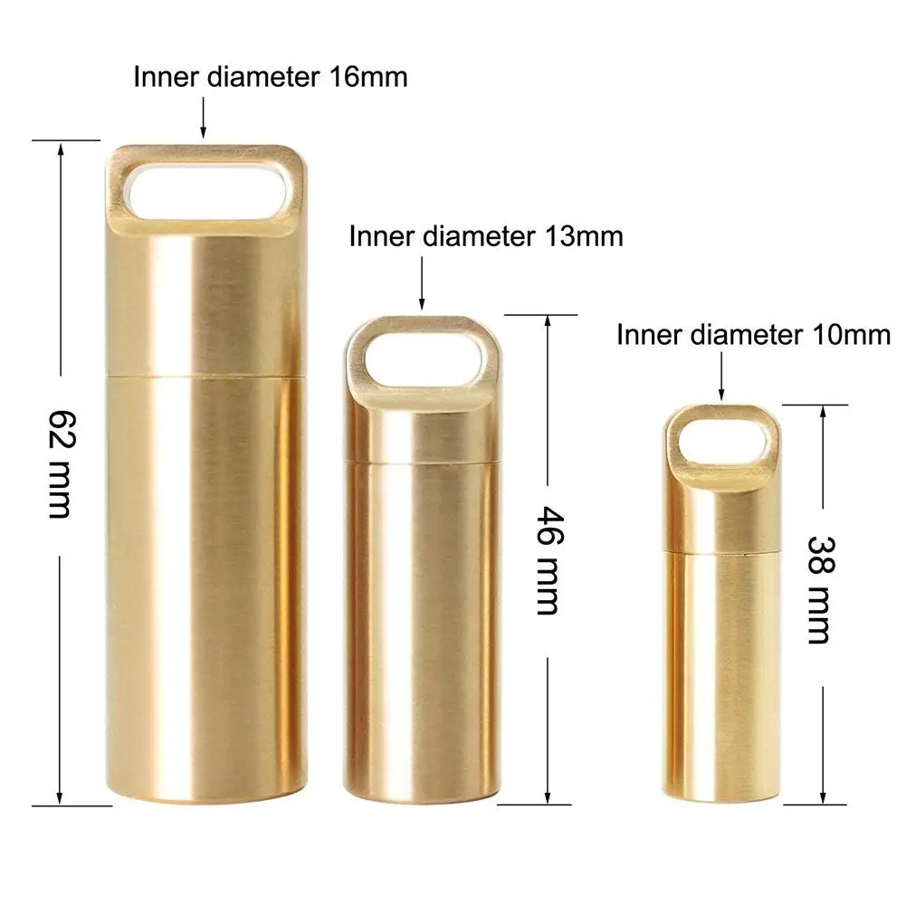 Portable Outdoors Waterproof Capsule Seal Bottle Mini Stainless Steel EDC Survival Pill Box Container Tank | Спорт и развлечения