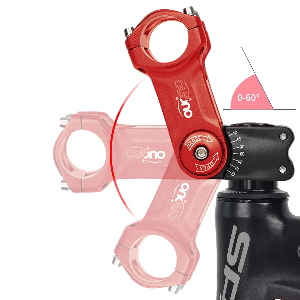 Регулируемый велосипедный стержень OUO 31 8 мм руль 0-60 градусов 90/110 А новый дизайн