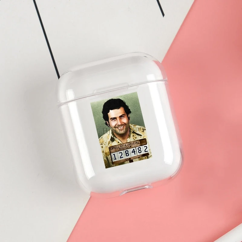 

PABLO ESCOBAR Clear Cases For Apple Airpods 1 2 Earphone Bluetooth Wireless Cover For Airpods 2 1 Coque