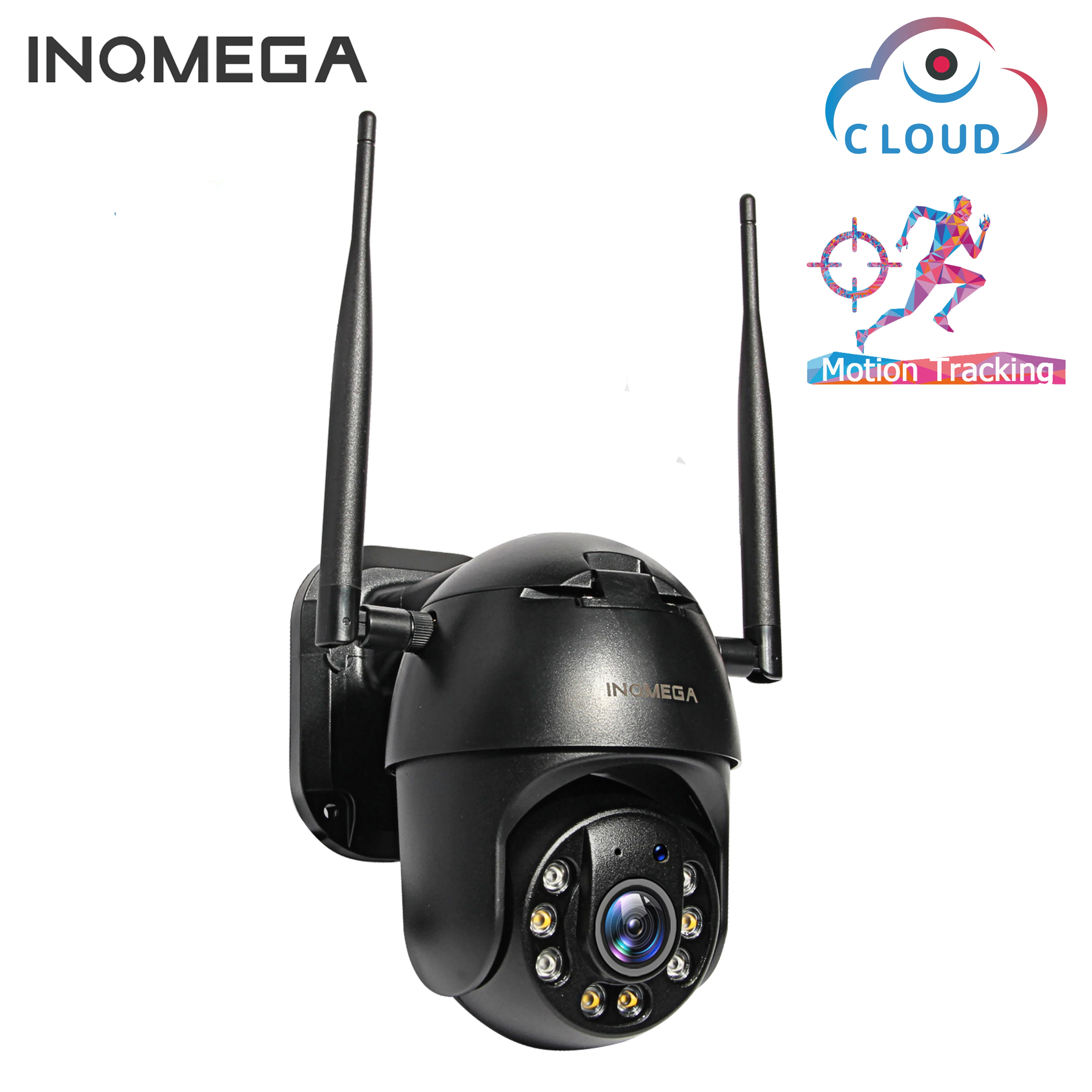IP-камера INQMEGA 1080P PTZ уличная Водонепроницаемая с 4-кратным цифровым зумом и поддержкой Wi-Fi - изображение
