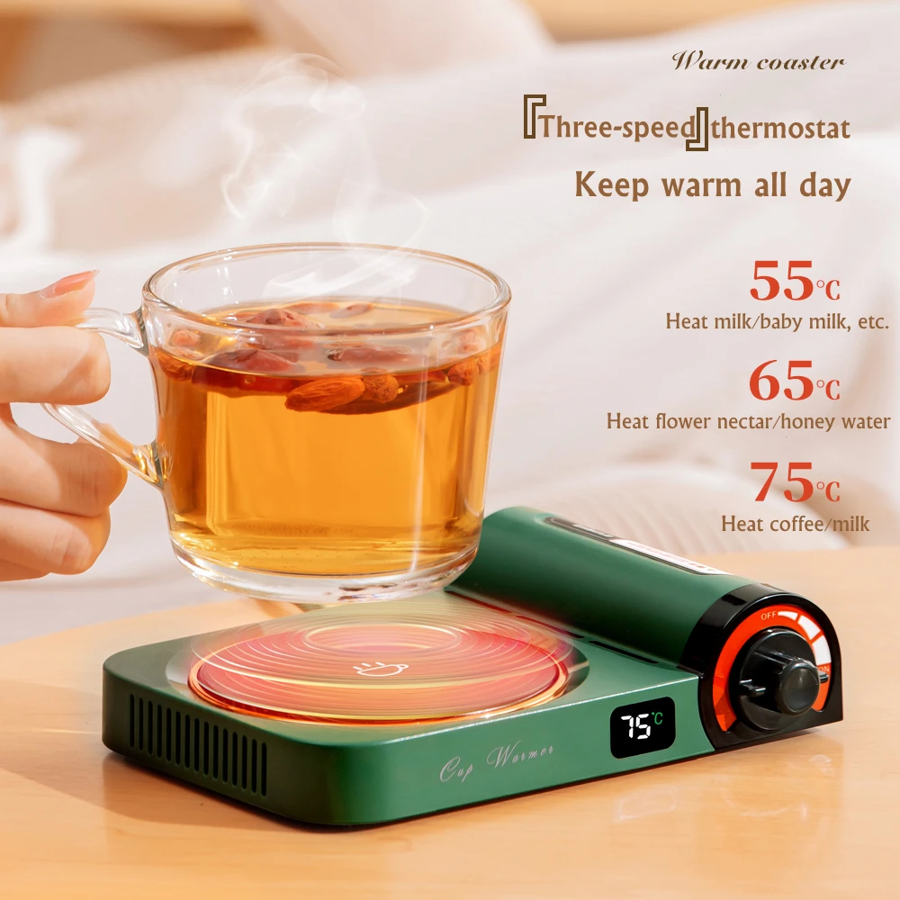 

Household 3 Gear Thermostat 55 Degrees Warm Cup Heating Coaster Pad Heating Warmer for Coffee Milk Tea Heater 220V 20W