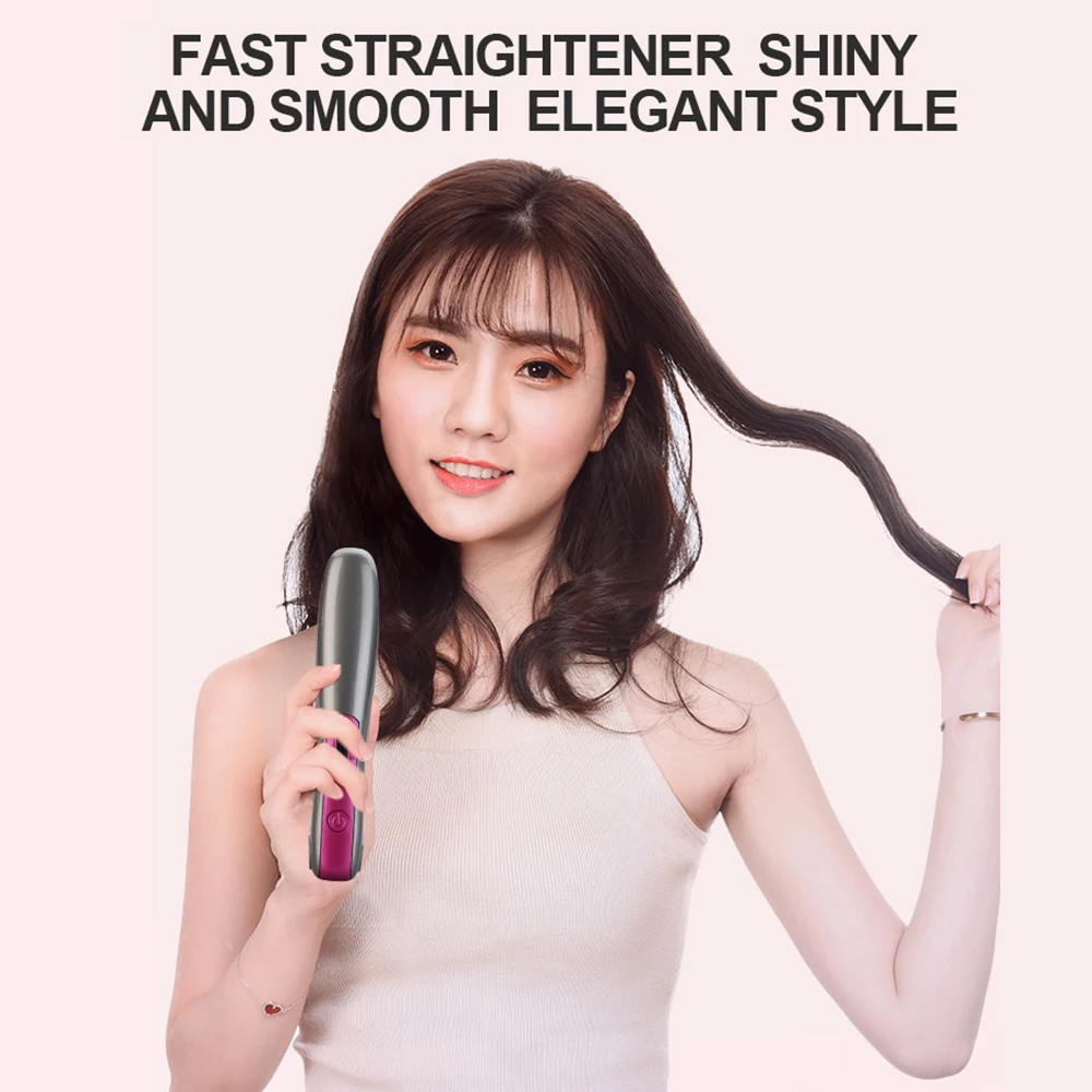 Профессиональный USB выпрямитель для волос переносной беспроводной с 3D