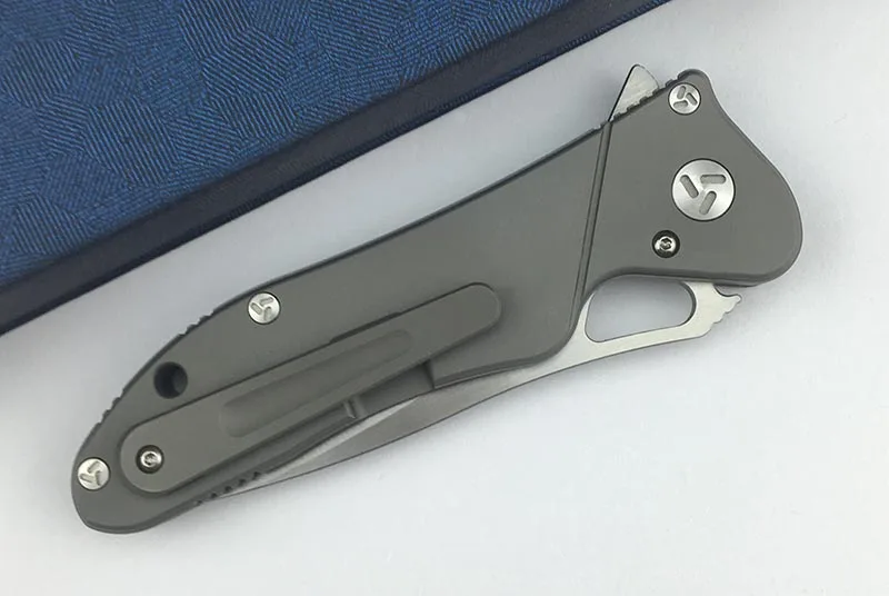 LEMIFSHE Maker 3 керамические шарикоподшипники раскладушка складной нож S35vn TC4 титановая ручка Походный карманный нож для охоты инструмент