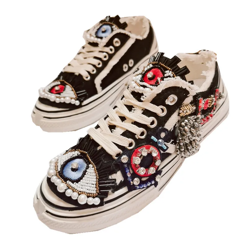 

new fashion water drill canvas shoes, lady's personality platform zapatos de mujer zapatos de mujer 2020 mujer pisos