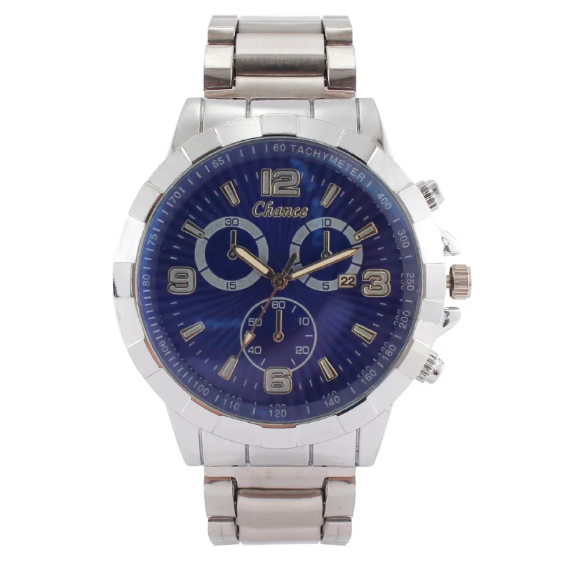 

Men Quartz Analog Wristwatch Stainless Steel Watchband Casual Men Fashion Males Watches Round Dial Clock Gift