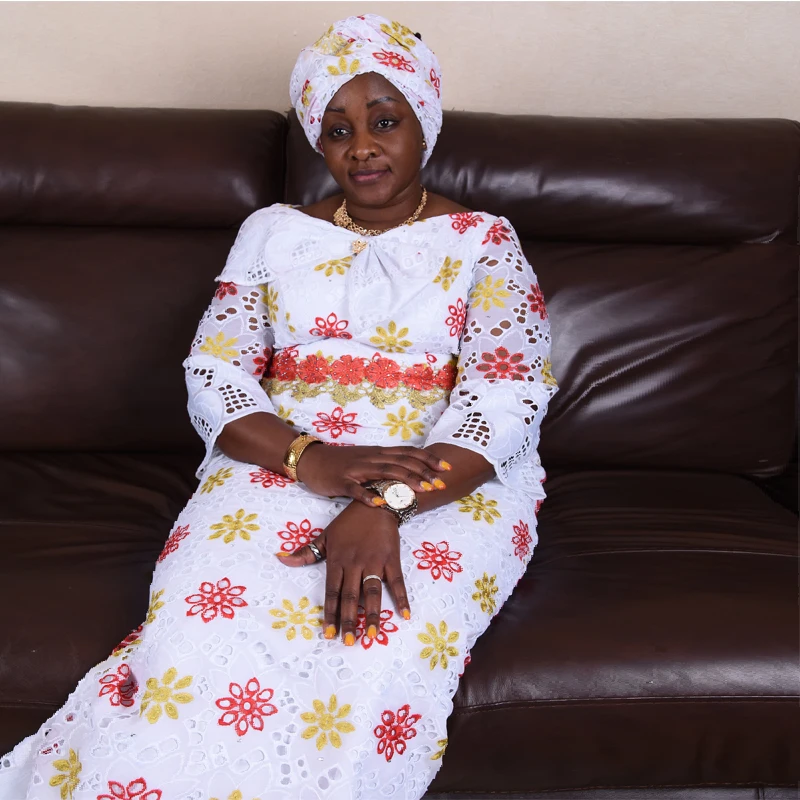 Кружевная ткань Kalume с отверстиями в африканском стиле швейцарская вуаль из 100%