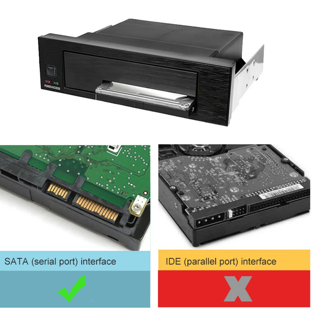 Internal 2.5/3.5inch SATA Serial HDD SSD Hard Drive Enclosure Tray Hot Swap Rack | Disk