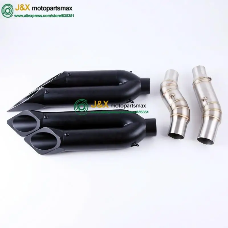Z1000 мотоцикл Выхлопная средняя труба скольжения на разъем для Kawasaki Z1000 2010- без выхлопной трубы