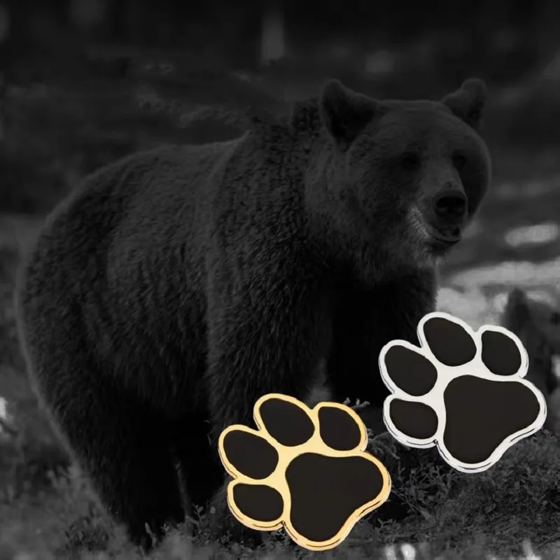 

10 шт в 3D металла медведь логотип в виде лапы стикеры спальный мешок для младца общая тела крышка наклейка DIY Тюнинг автомобилей 3D стикеры Нов...