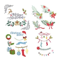 new metal cutting dies christmas holiday elements banner border decorations diy crafts scrapbooking clear stamps photo album