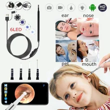 Mini endoscopio de limpieza de orejas tipo c, cámara de oreja Flexible, Otoscopio de veterinaria médica para teléfono inteligente Android, Otoscopio Digital