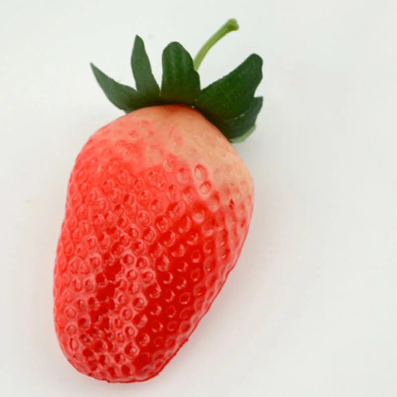 

Red Artificial Fruits Strawberries Fruit Plastic Decoration Fake High quality 6.5cm