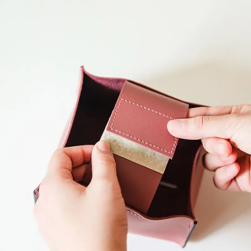 

PU Leather Facial Tissue Box Paper Holder G5AE