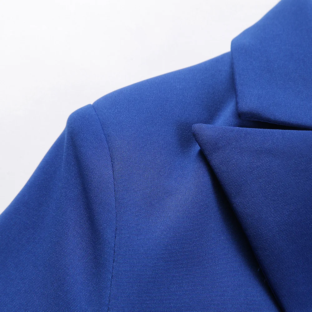 Женский пиджак SAGACE однотонный приталенный костюм с карманами на пуговицах