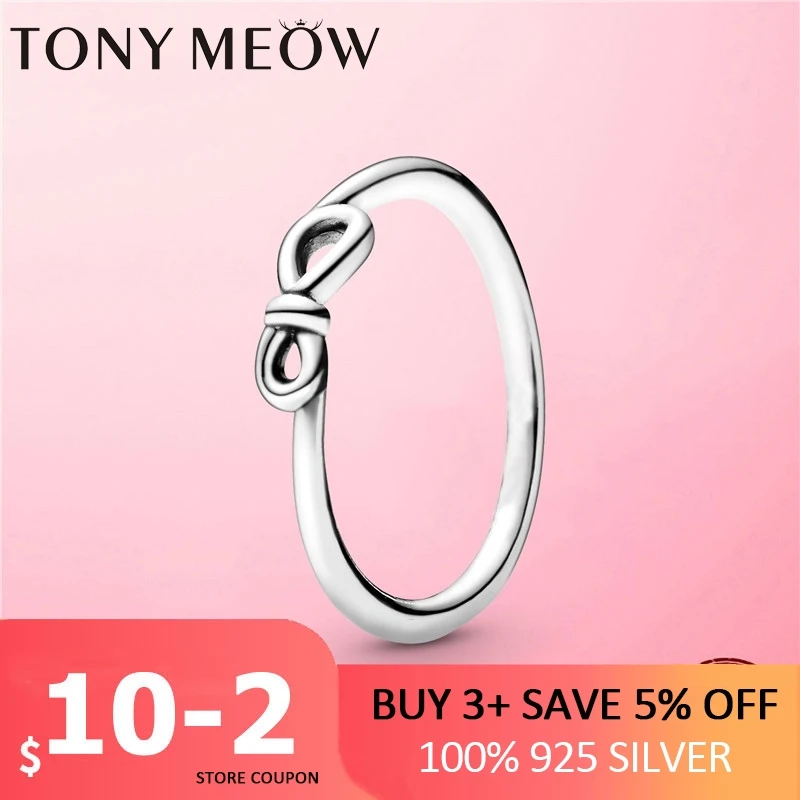 Горячая Распродажа Для женщин кольцо 925 пробы серебра со знаком Бесконечности