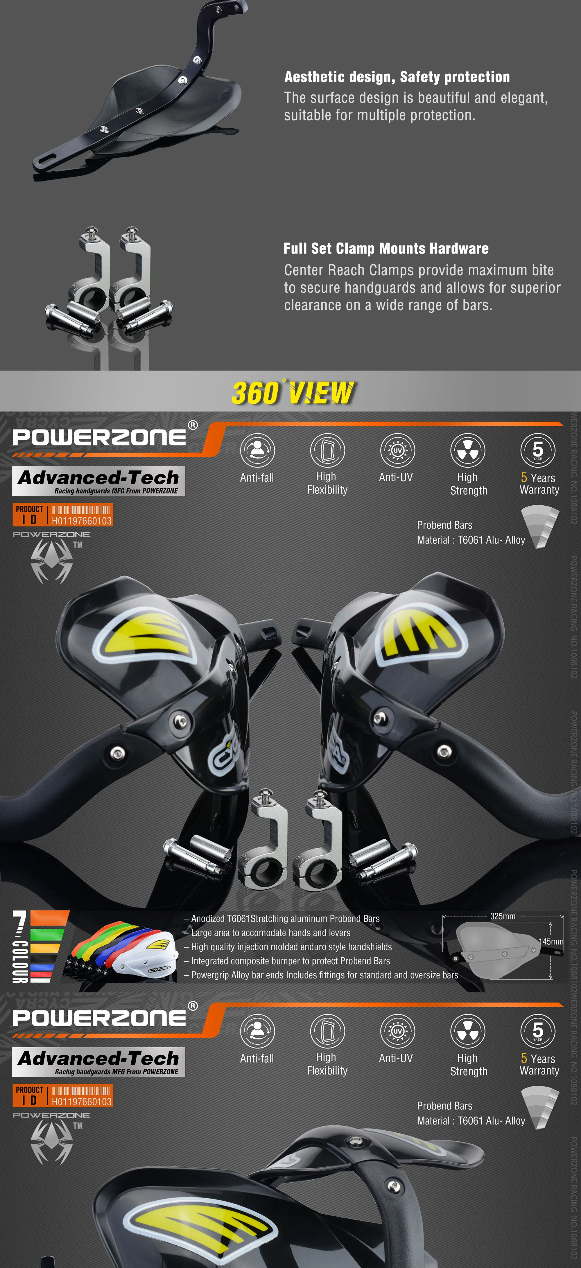 Powerzone Probend рукавицы для Honda KTM ADV EXC EnduroHusqvarna TE CRF WRF DRZ KLX Мотоцикл Байк ATV руль