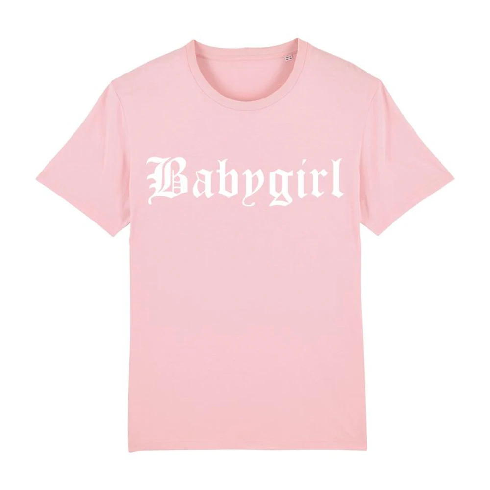 Женская летняя модная футболка Babygirl с буквенным принтом хлопковая одежда
