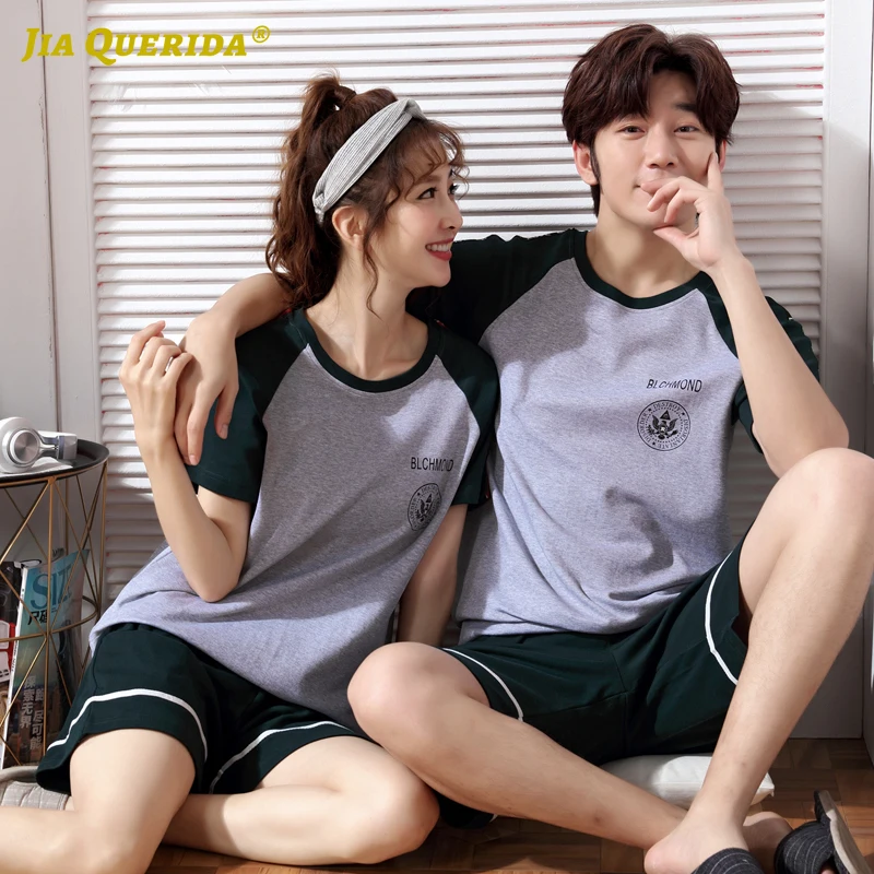 Спортивный стиль Лоскутная Новинка мужская и женская одежда для сна домашняя