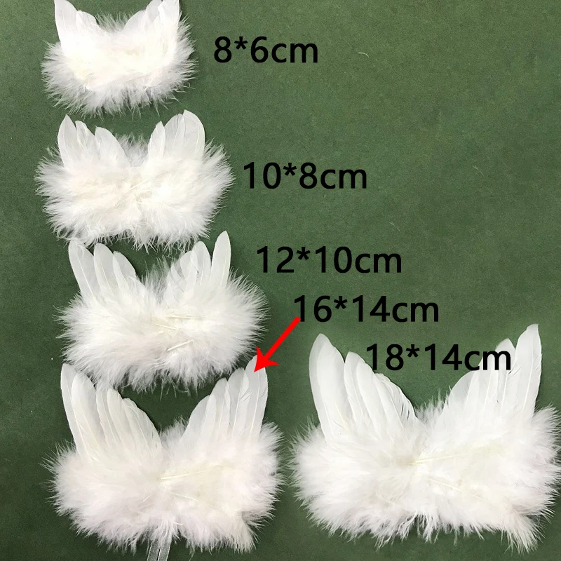 White Feather Wing Lovely Chic Angel Hanging Ornament Newborn Baby Photo Props Christmas Tree Decor Party/Wedding/Stage Supplies images - 6