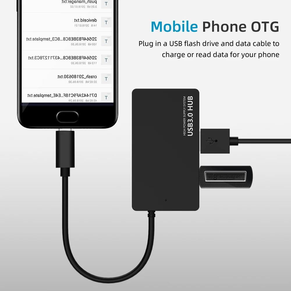 4 порта USB 3 0 концентратор 5 Гбит/с Супер Скоростной сплиттер адаптер кабель синий
