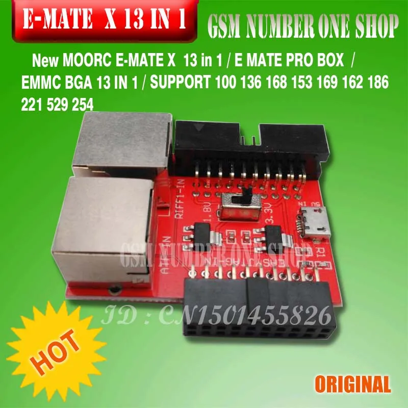 Самые новые MOORC высокая скорость E MATE X подручная коробка эмате EMMC BGA 13in 1 для 100 136 168