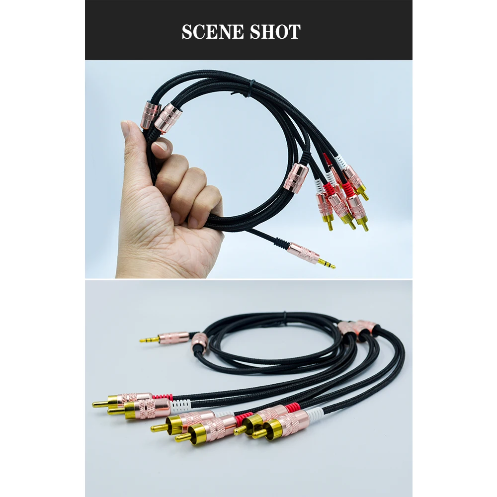 L-CUBIC двойным экраном RCA аудио кабель со штыревыми соединителями на обоих концах