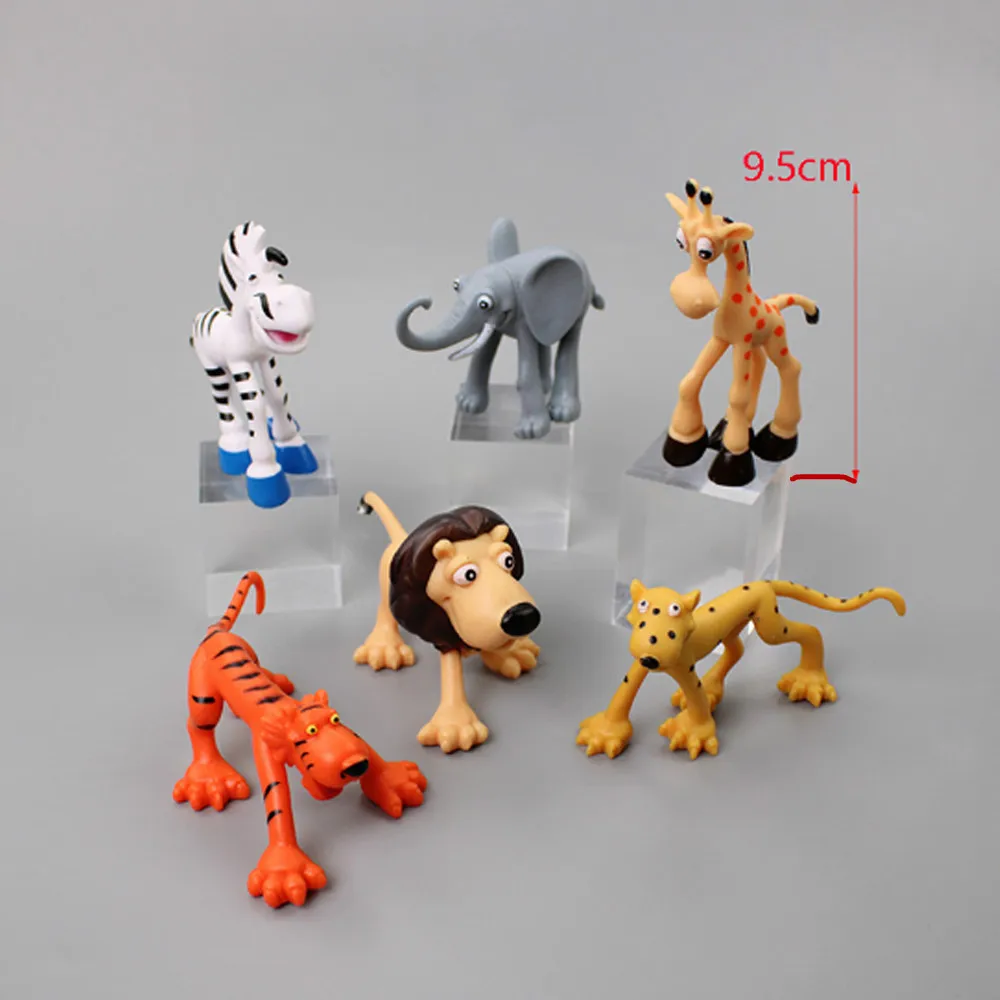 6 шт./компл. украшение для торта на тему леса Зебра слон Лев Жираф Тигр Леопард