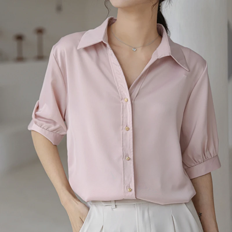 

Блузка Alien Kitty Женская однотонная, Офисная модная деловая одежда для девушек, шифоновая французская одежда с открытым стежком, лето 2021