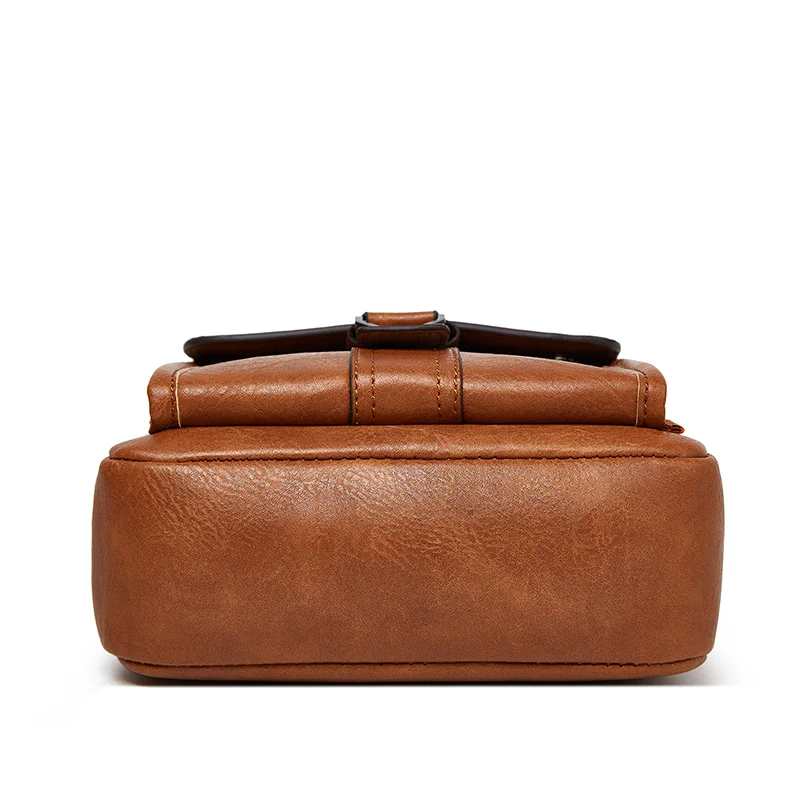 

High Quality PU Leather Men's Shoulder Bag New Fashion Simple Temperament Casual Wild Single Shoulder Messenger Bag