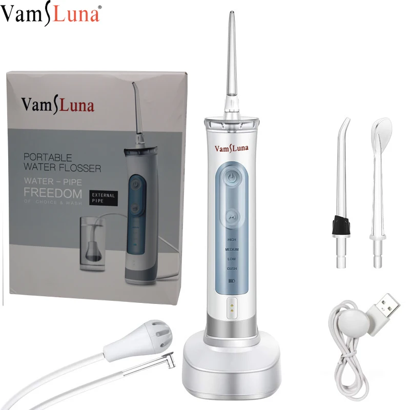 Портативный беспроводной ирригатор для полости рта с наружной трубой и