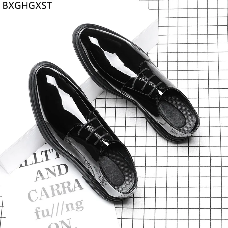 

Oxford Mens Dress Shoes Office 2023 Luxury Designer Shoes Men High Quality Patent Leather Shoes Men Classic Chaussure De Homme