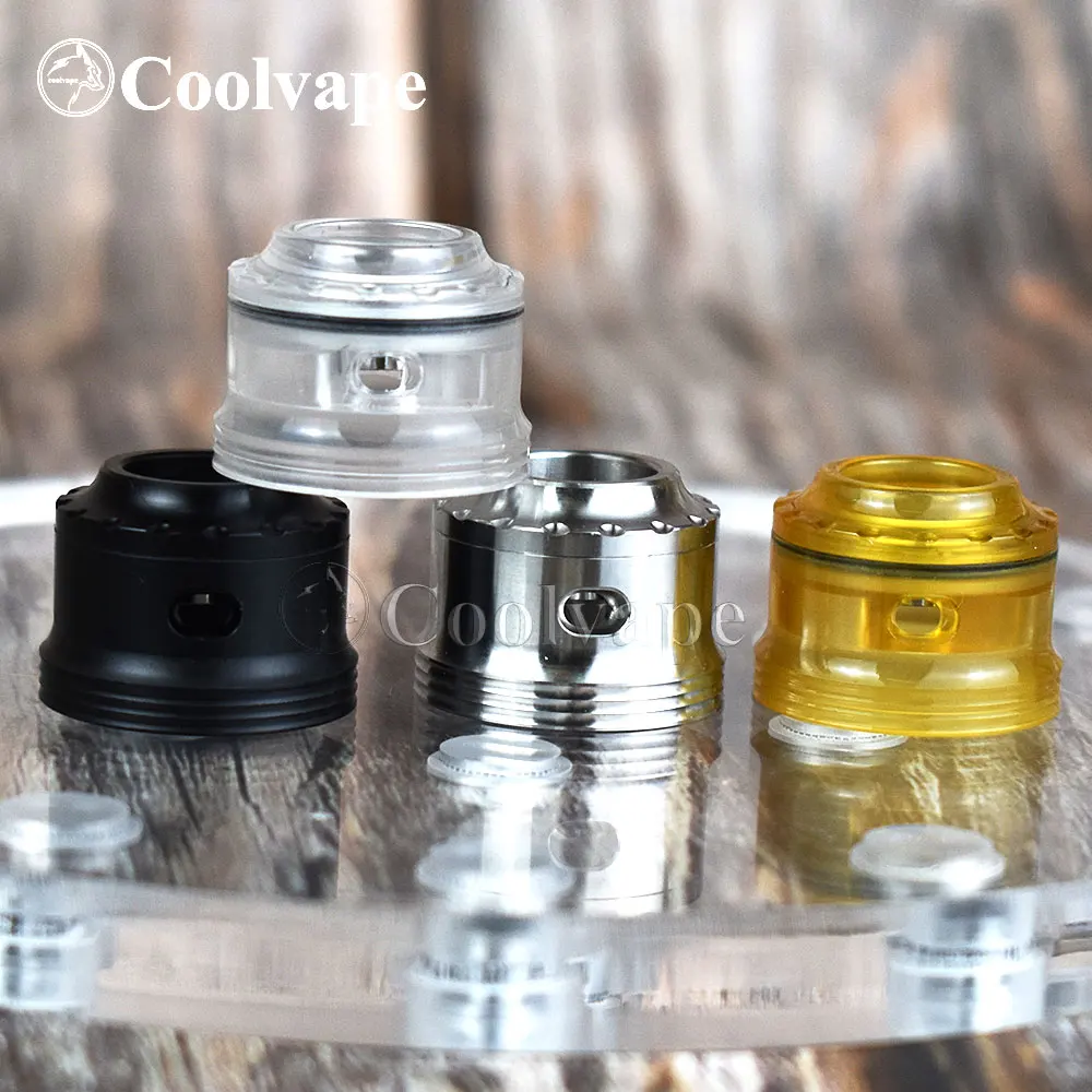 Coolvape Hellfire Maverick rda 22 мм RDA Black pei Ultem 3 кольцевая Крышка 24 OD на основании | Электроника