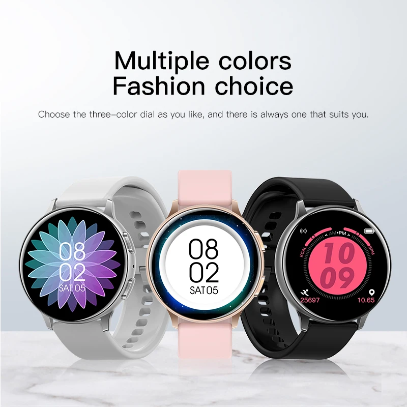 2020 Смарт часы для женщин круглый Экран вызовов через Bluetooth умные занятий спортом