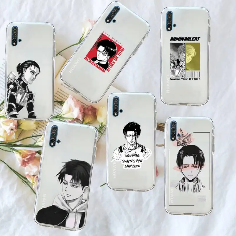 

Attack on Titan Armin Arlert anime Phone Case Transparent for Huawei honor P mate 40 20 30 10 50 i 9 x mate pro lite 8a