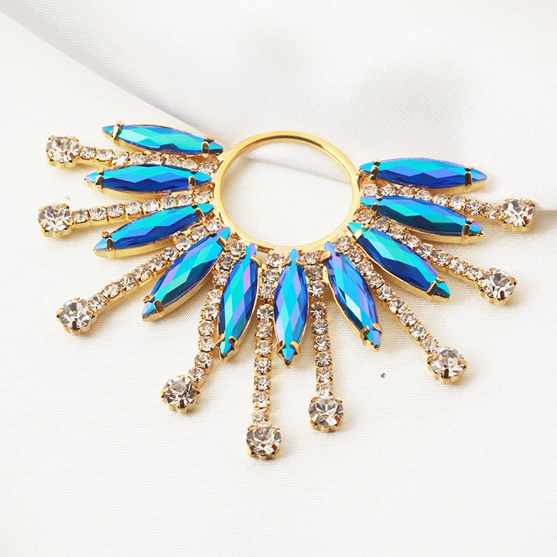 RESEN пришивные стразы цепочка Аппликации плоская задняя сторона круглый цветок