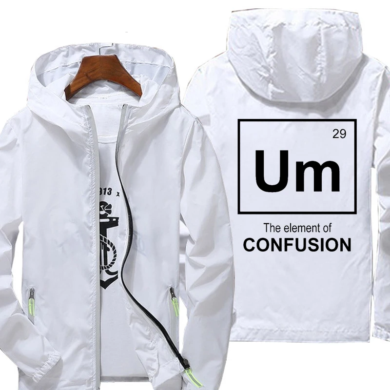 

Jacket spring autumn fashion print top men's casual Chemistry is awesome zipper jacket men's jacket large size