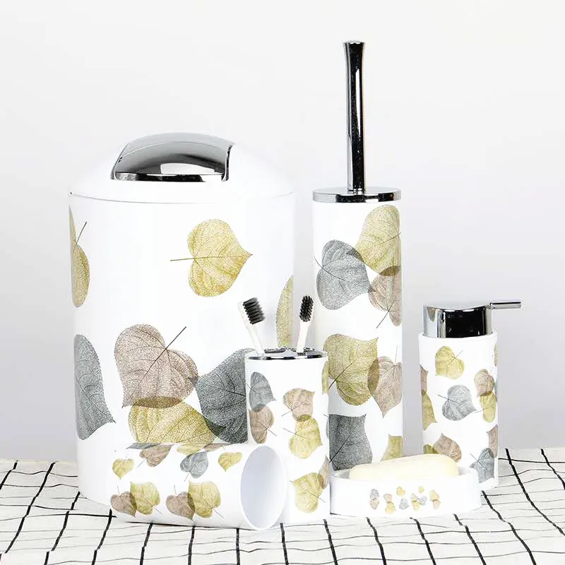 Набор для ванной комнаты с фламинго 6 шт. аксессуары туалета пылесборник стакан