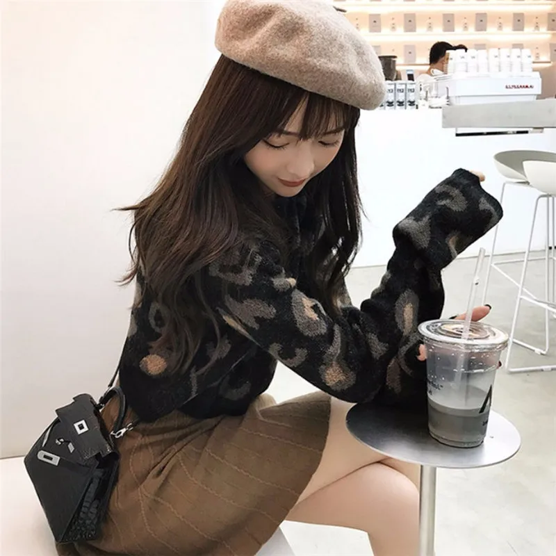 

Girl Tops Female Japan Autumn Black Sweatshirt Fashion Sweater Beauty Autumn Girls Streetwear Pink Sweety Loose Sweater