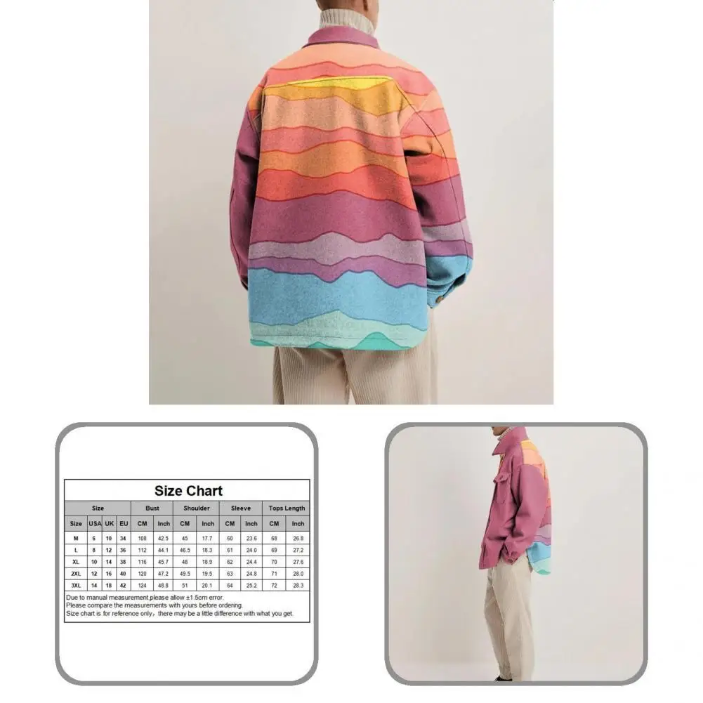 

Practical Good Men Jacket Winter Casual Streetwear Woolen Hipster Jacket Attractive for Daily Wear