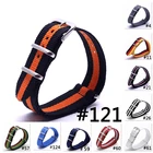 Ремешок в стиле НАТО для спортивных часов, нейлоновый сменный Браслет для часов Dw, металлическая пряжка, 1 шт., 16 мм 18 мм 20 мм 22 мм