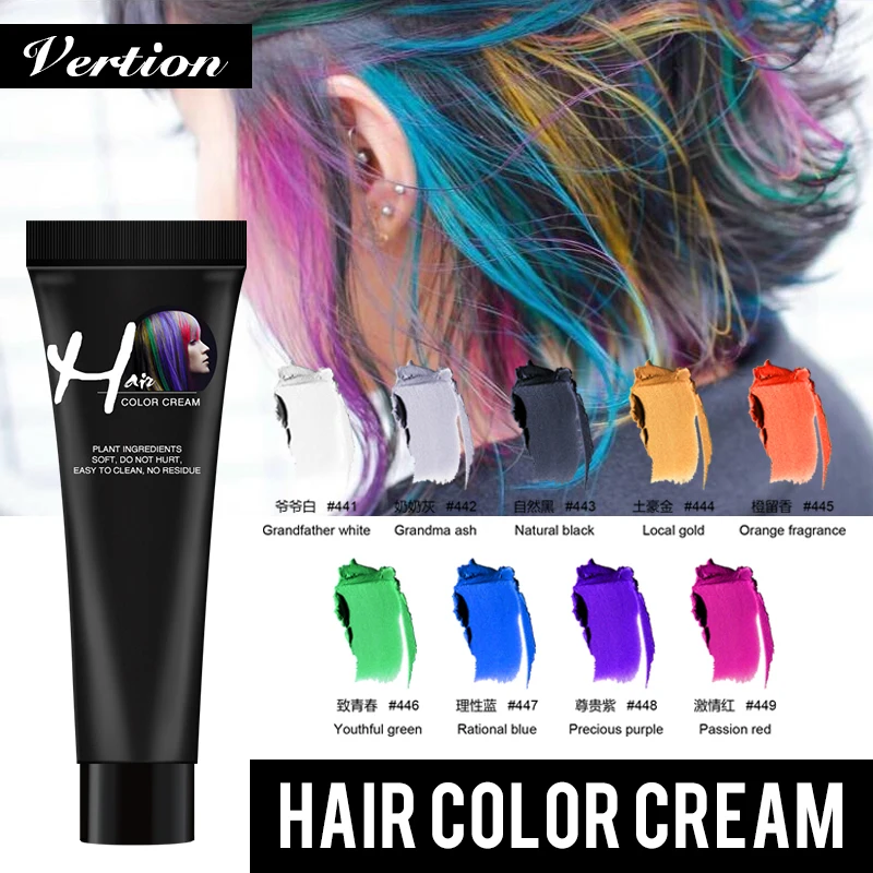 Verntion краска для волос Временная Краска восковая одноразовая крем гель укладки