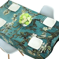 new table cloth rectangular pastoral style tropical plants printed tablecloth home protection and decoration elegant table cover