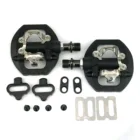 Велосипедные педали для горного велосипеда, самоблокирующиеся педали SPD, Двойная резьба, конвертируются с клиновидным стержнем для системы SHIMANO SPD LOOK KEO