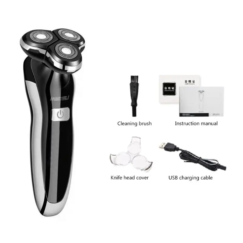 

1 Set Electric Dry Wet Shaver Digital LCD Display Floating Rotary Heads Razor