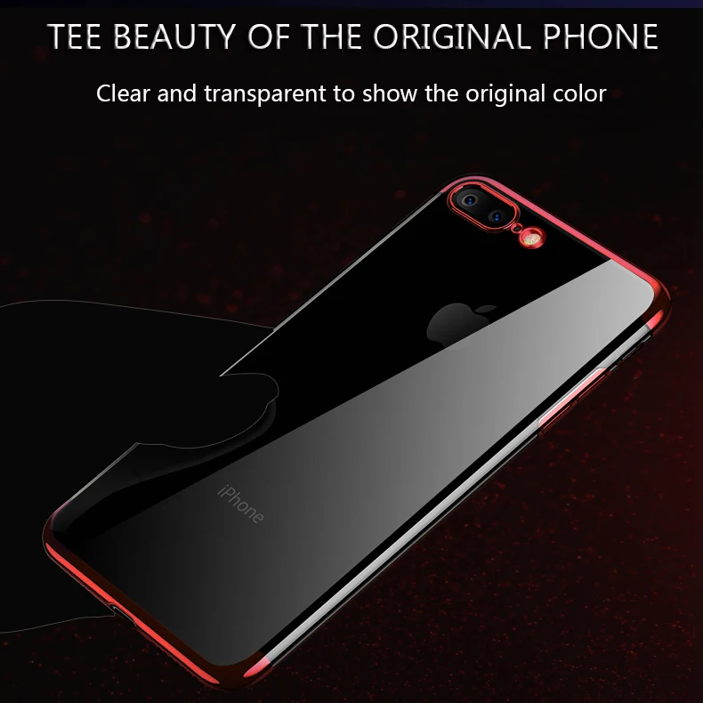 Роскошный чехол UPaitou с покрытием для iPhone SE 2020 11 Pro Max X XR XS 8 7 6 6S 5 прозрачный мягкий |
