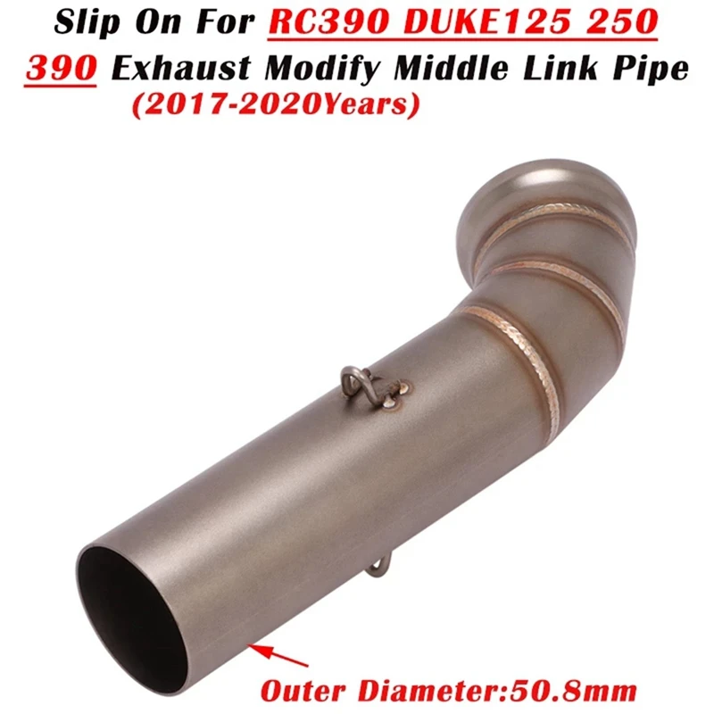 

Выхлопная труба для мотоцикла, средний выхлопной шатун, Соединительная труба для KTM RC390 DUKE 125 200 250 390 RC 250 2017-2020